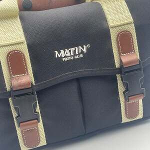 Matin Photo Club Black Canvas and Leather DSLR Camera Shoulder Bag